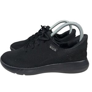Kizik Shoes Mens 6 Womens 7.5 Black Madrid Eco Knit Hands Free Sneakers Walking